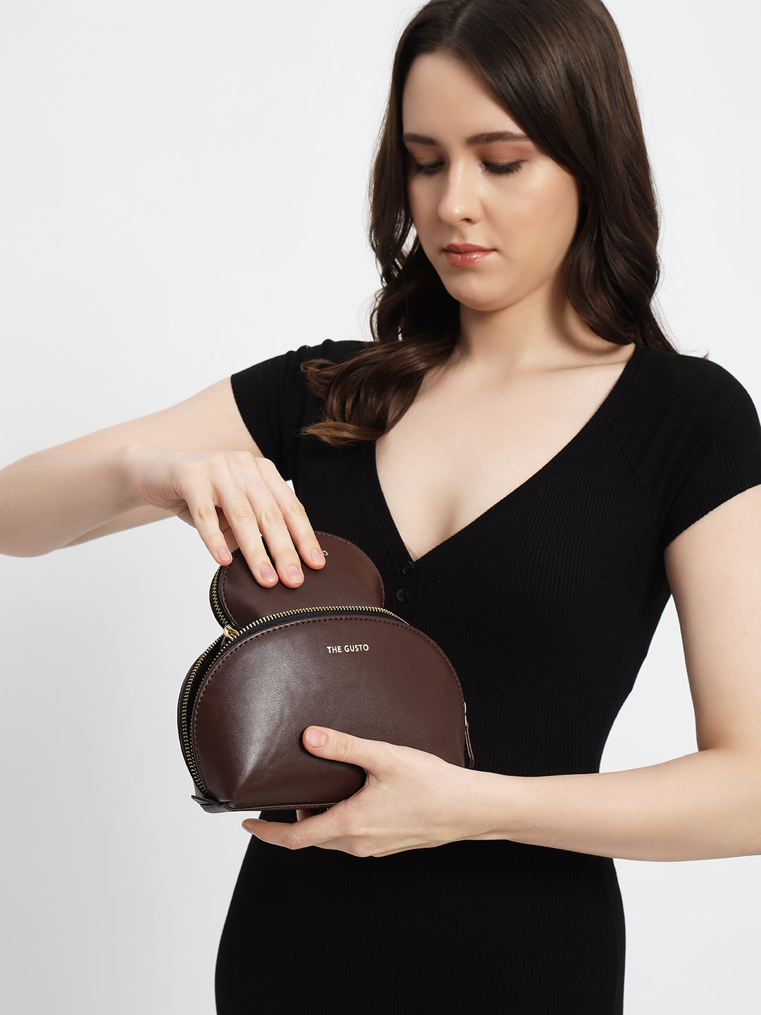 Beyond+ Tote with Zipper Coffee Brown + Cosmos Pouch + Wallet Combo