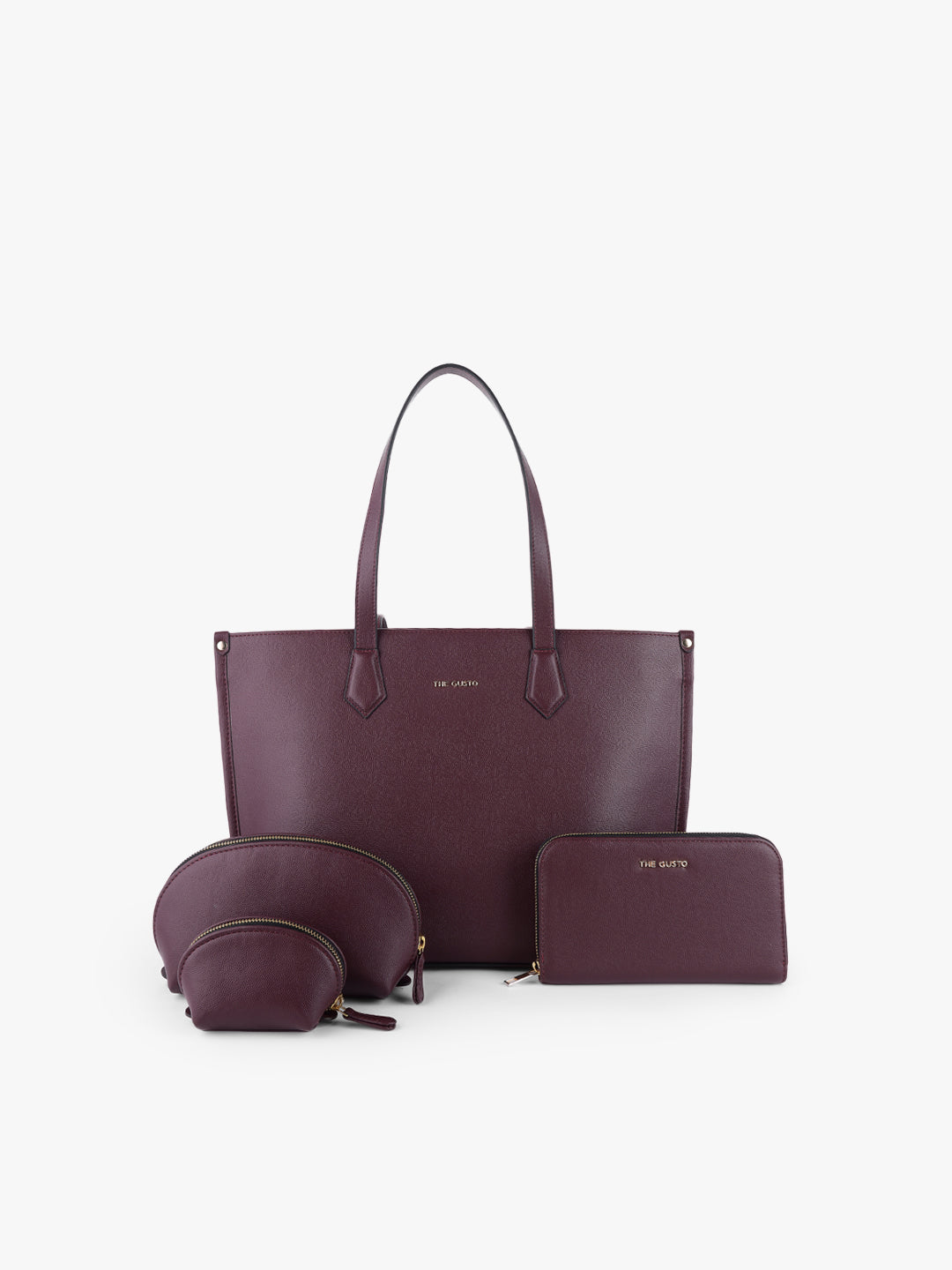 The Evoke Tote + Wallet + Cosmos Pouch Combo Wine