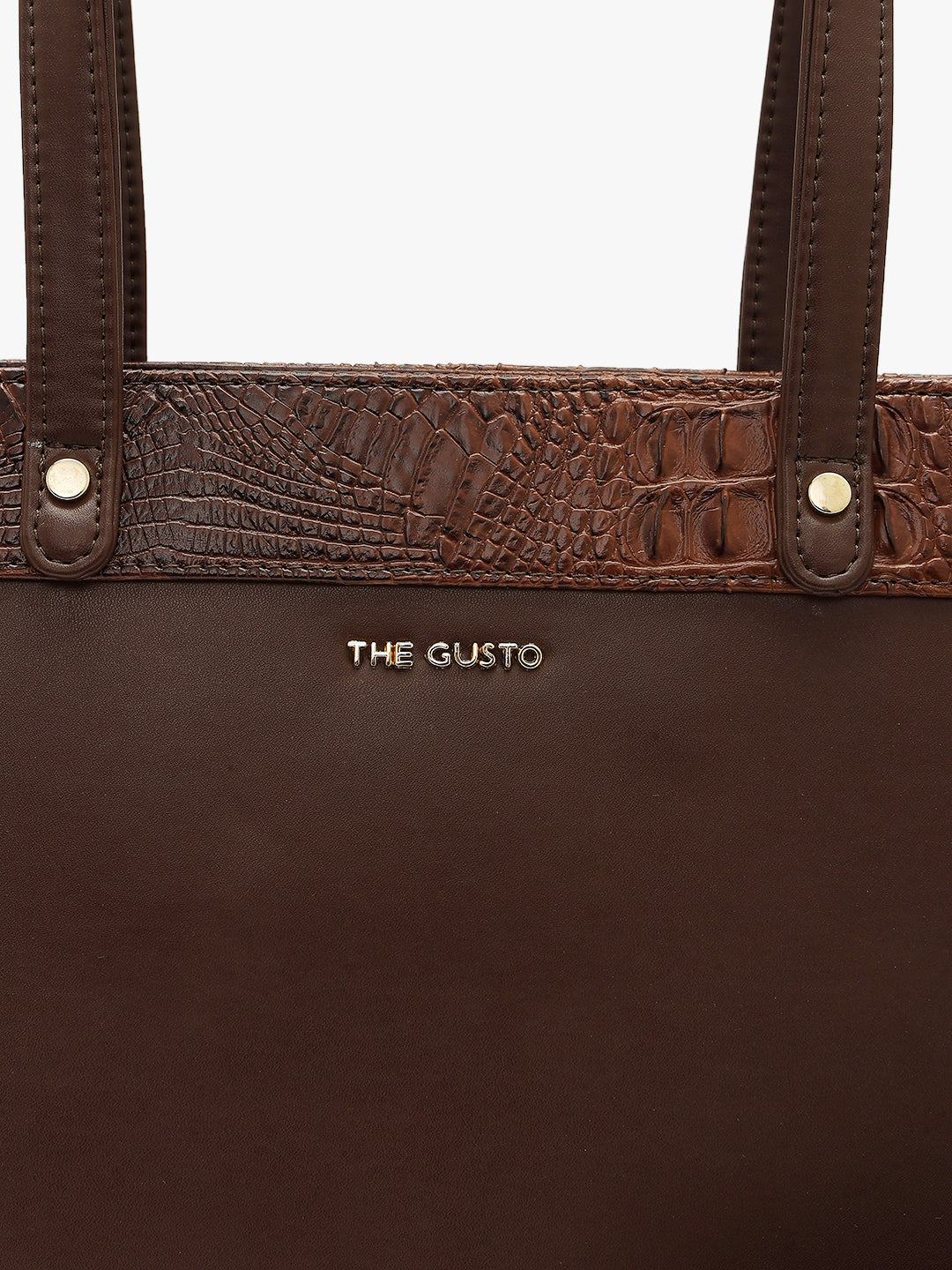 Estelle Croco Tote Bag - Coffee Brown + Pouch & Wallet Combo