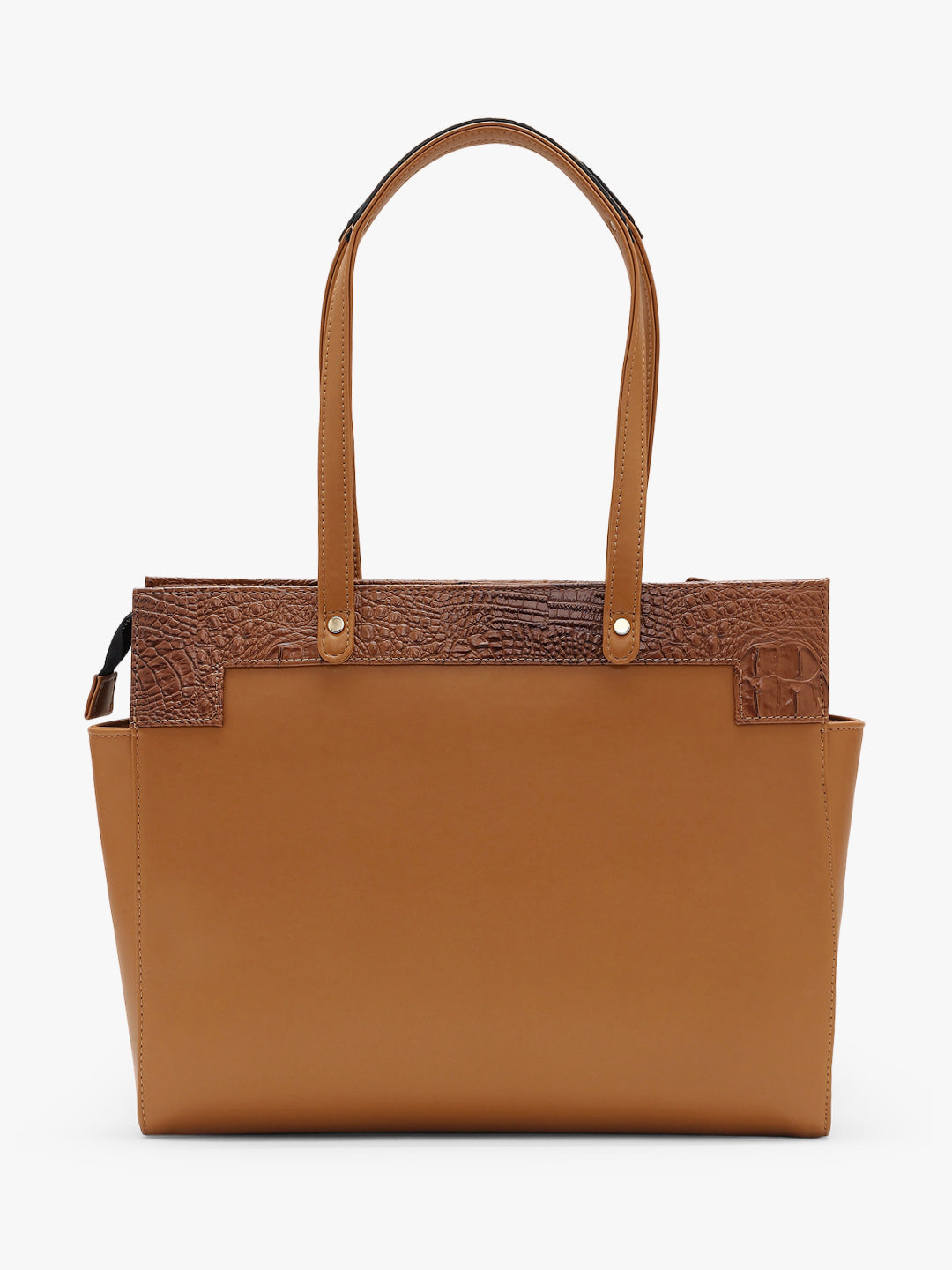 Estelle Croco Tote Bag - Tan