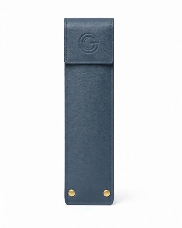 Riveted Stationery Case - Moss Blue