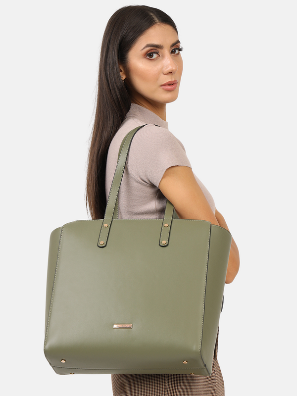 Beyond+ Tote with Zipper Sage Green