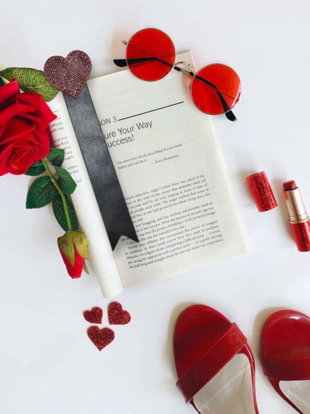 Valentine Heart Bookmark - Wine