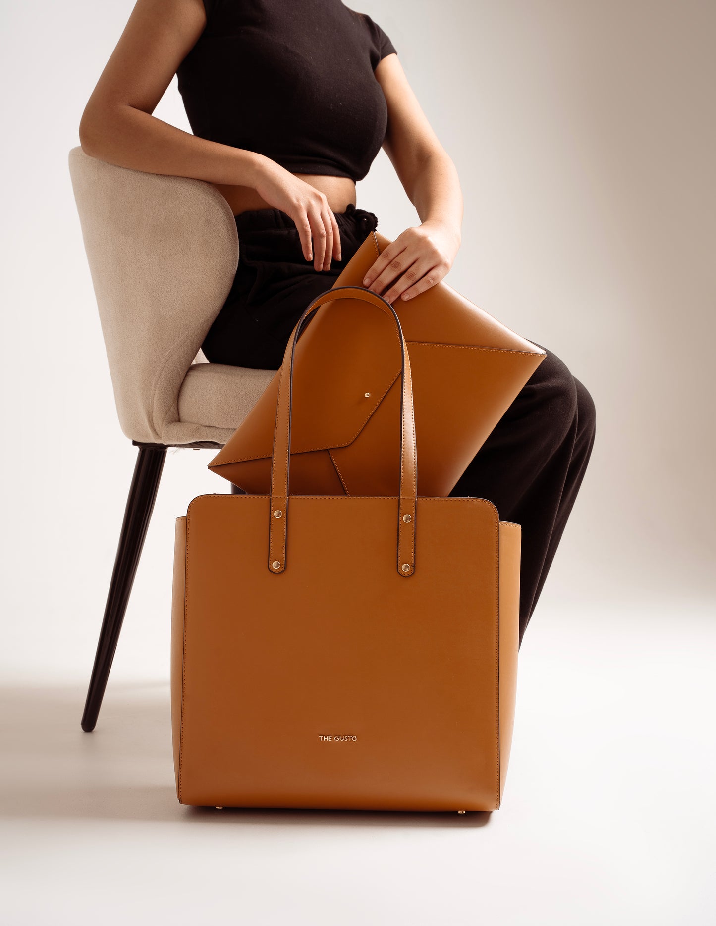 Beyond+ Tote & Grace laptop Sleeve Combo Tan