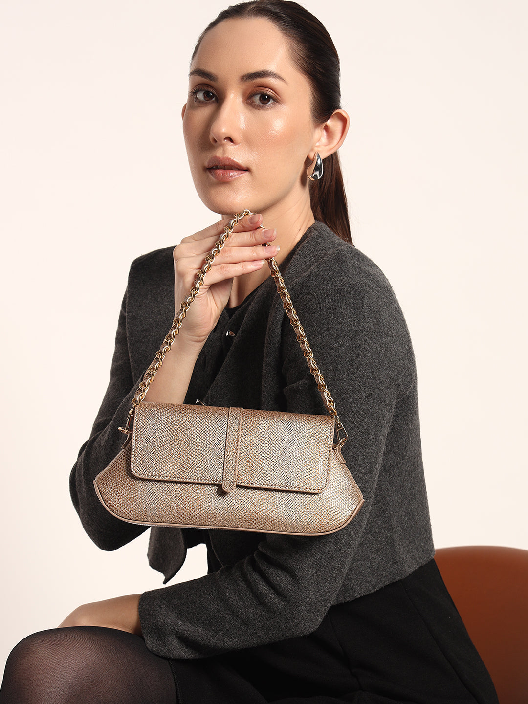 Bella Clutch Sling Gold