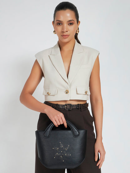 Playdate Lily Mini Sling - Black and Black Shimmer