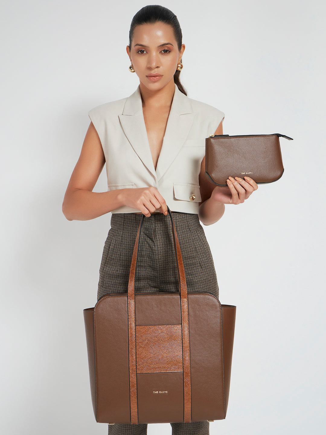 Nexus Tote Combo with Utility Pouch - Tan