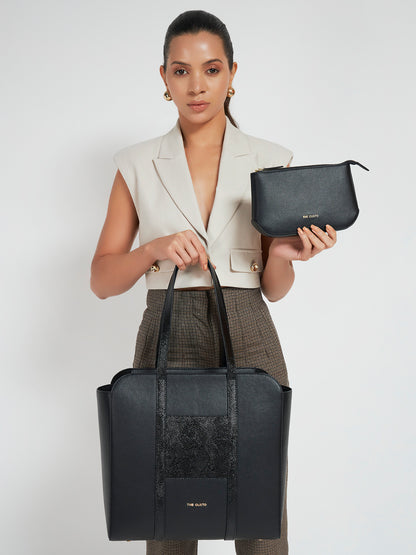 Nexus Tote Combo with Utility Pouch - Black