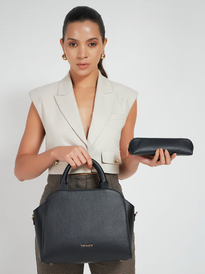 Denice Mini Sling Combo with Pencil Pouch - Black