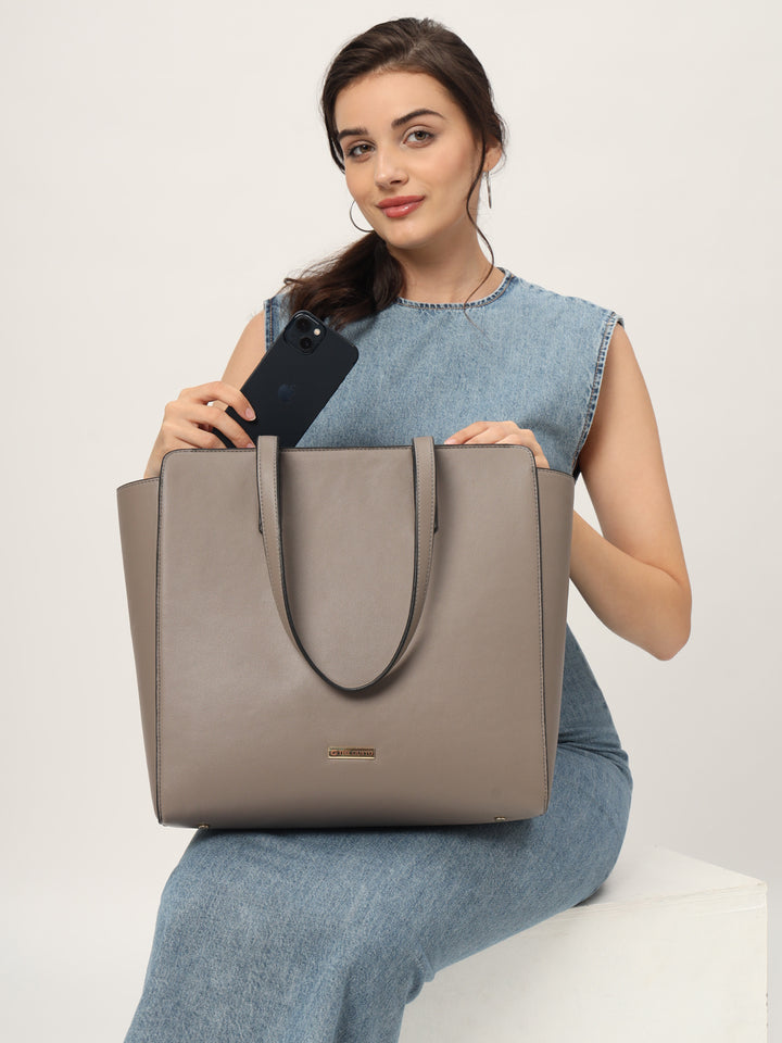 Beyond+ Tote with Zipper Clay