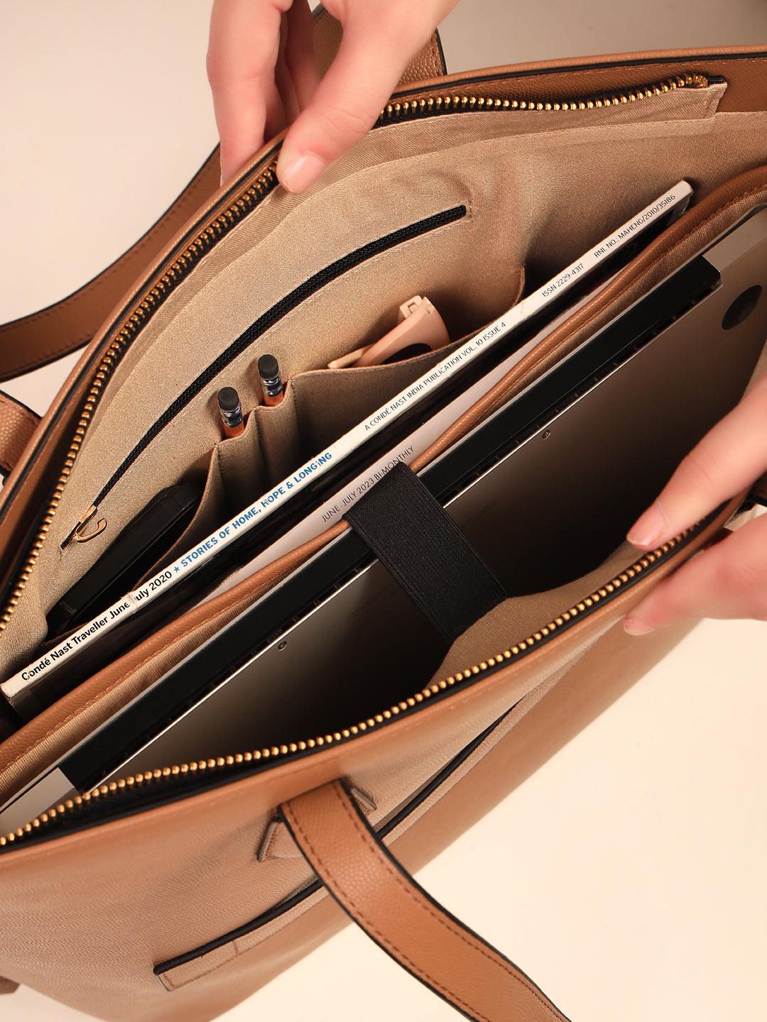 The Evoke Tote Beige