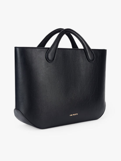 Playdate Lily Tote - Black and Black Shimmer
