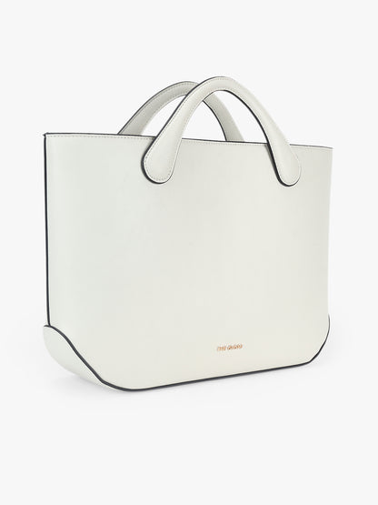 Playdate Rose Tote - White and Black Shimmer