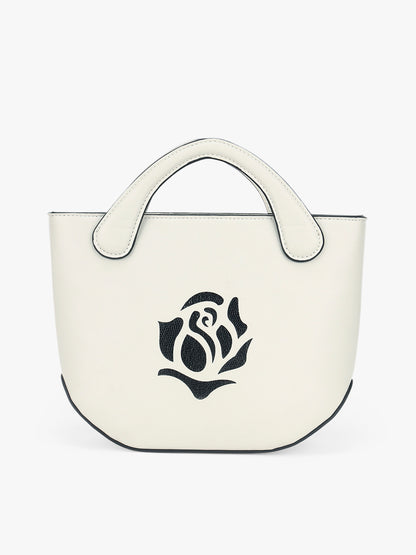 Playdate Rose Mini Sling - White and Black Shimmer