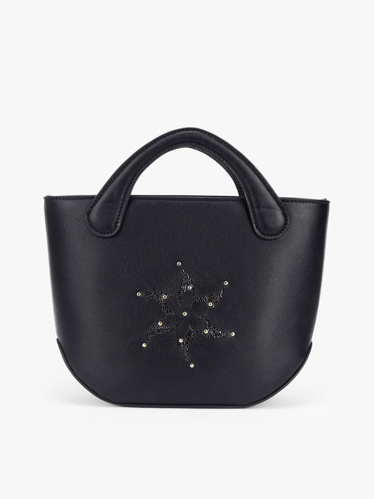 Playdate Lily Mini Sling - Black and Black Shimmer