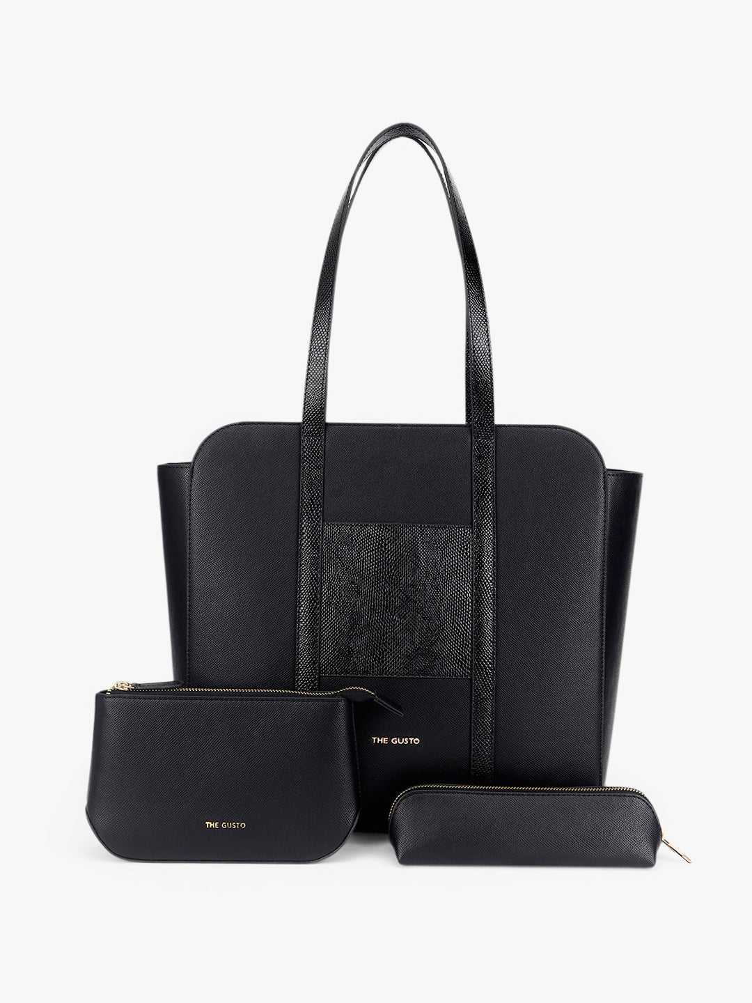 Nexus Tote Combo with Utility Pouch and Pencil Pouch - Black
