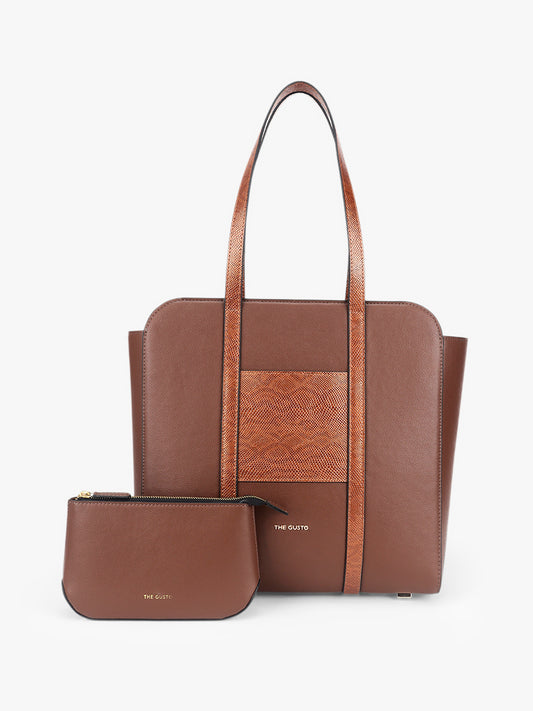 Nexus Tote Combo with Utility Pouch - Tan