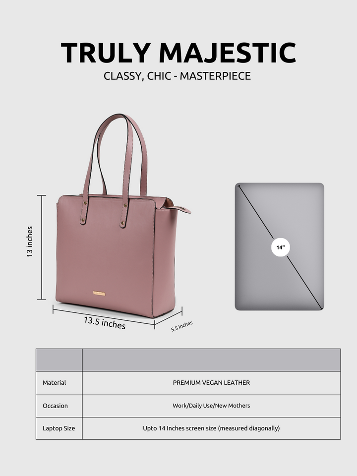 Beyond+ Tote with Zipper Pink