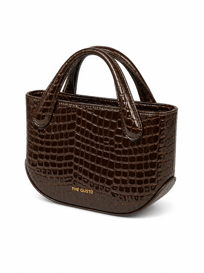 Playdate Mini Croco Brown
