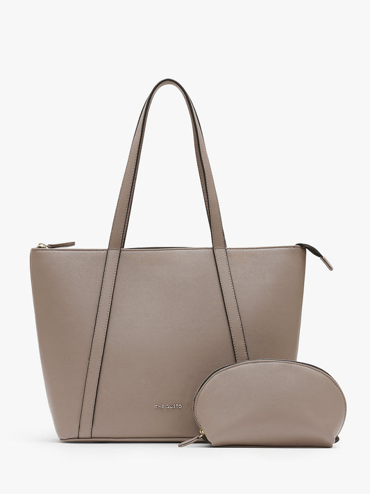 Aza Tote Clay & Cosmos Pouch Set Combo Clay