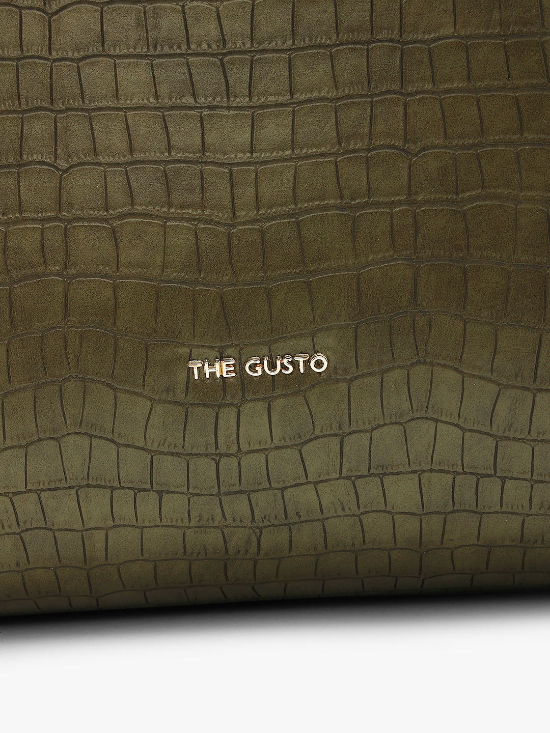 Beyond+ Croco Tote with Zipper Pine Green + Wallet Combo
