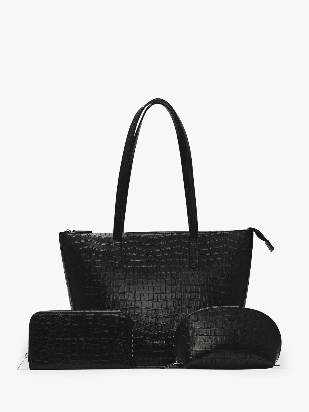 Colossal Tote + Wallet + Cosmos Pouch Combo Black