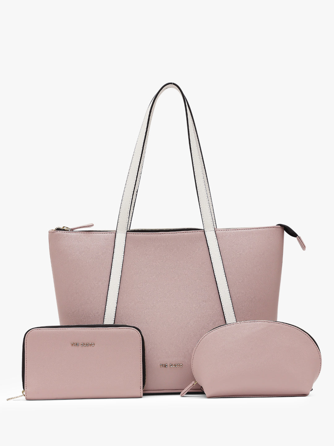 Aza Tote + Cosmos Pouch + Wallet Combo Pink