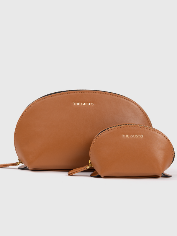 Cosmos Pouch Tan - Set of 2