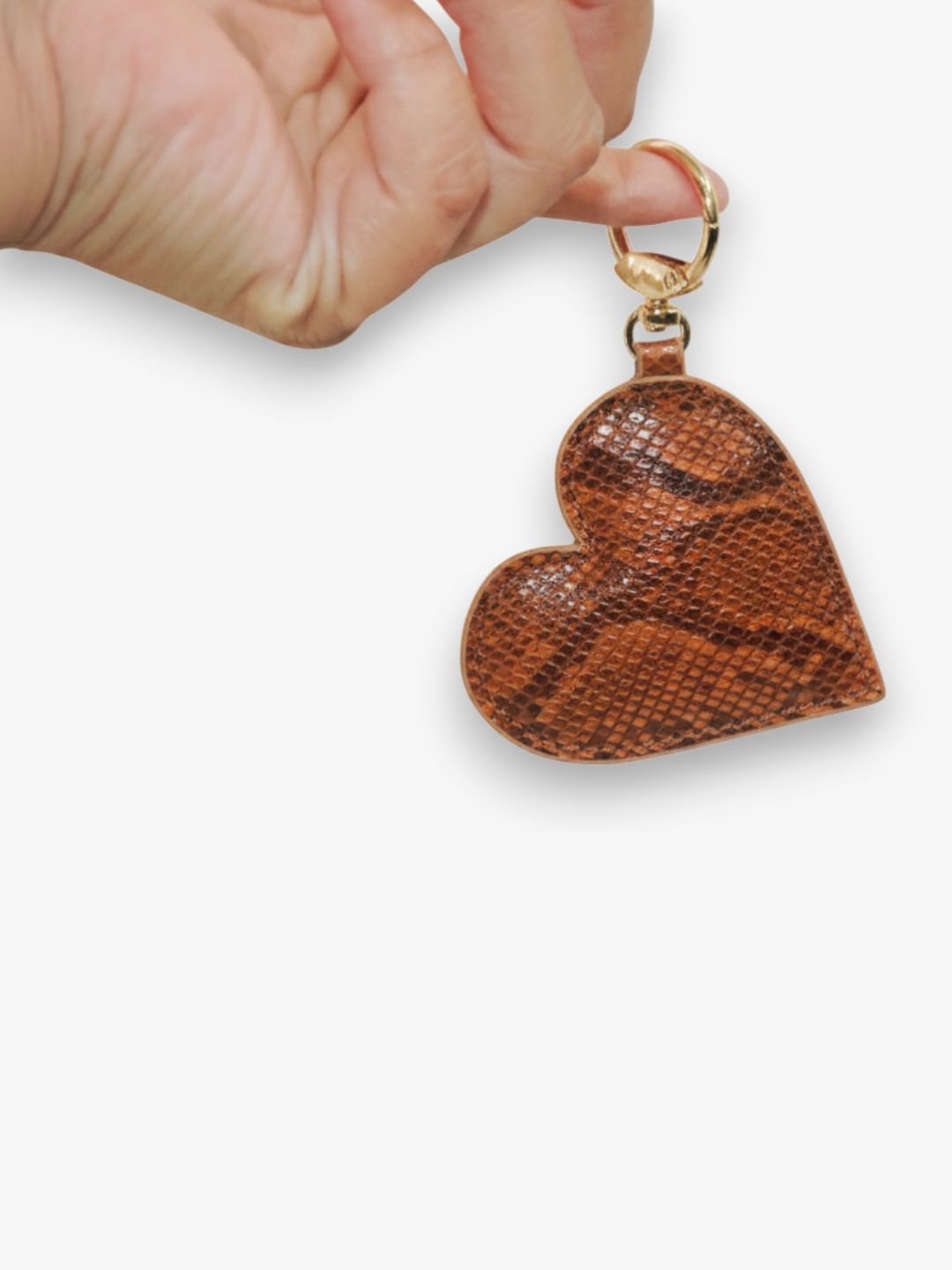 Valentine Heart Keyring - Tan