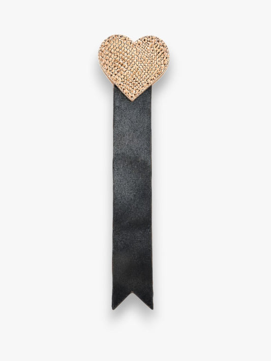 Valentine Heart Bookmark - Gold