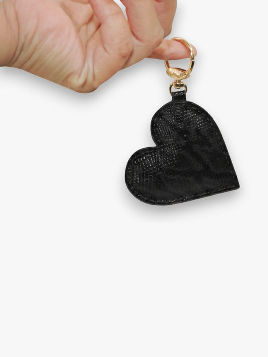 Valentine Heart Keyring - Black