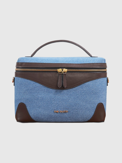 Bento Sling - Light Denim and Coffee Brown