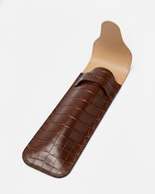 Parker Stationery Case - Croco Tan