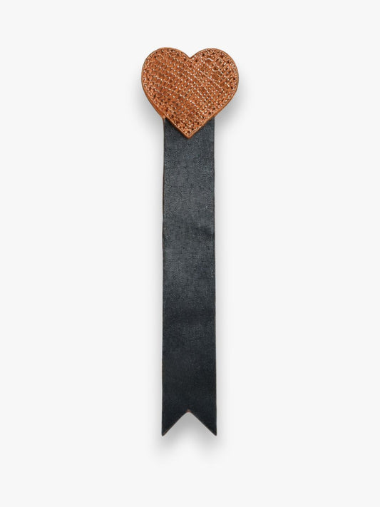 Valentine Heart Bookmark - Tan