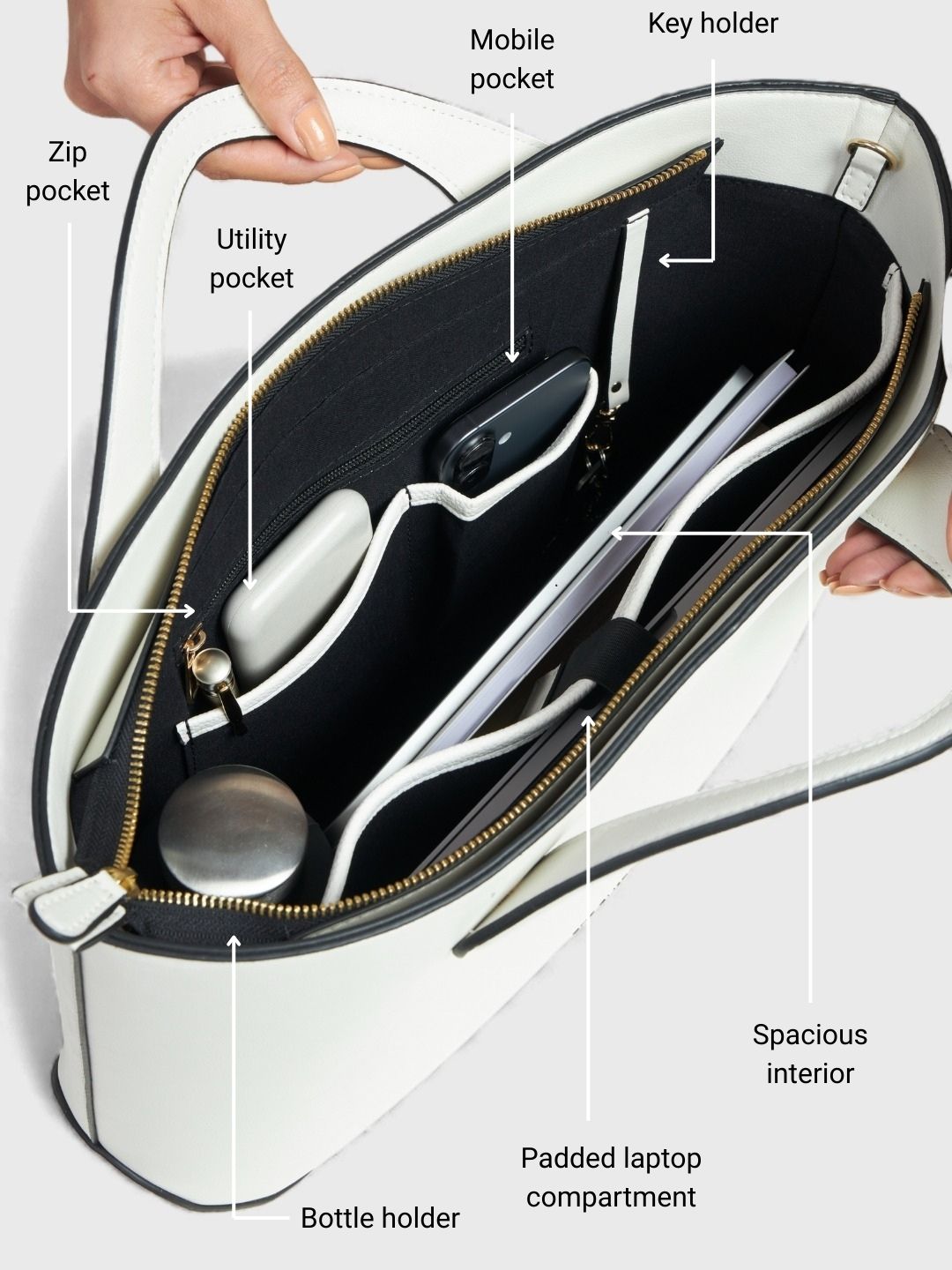 Playdate Lily Tote - Black and Black Shimmer