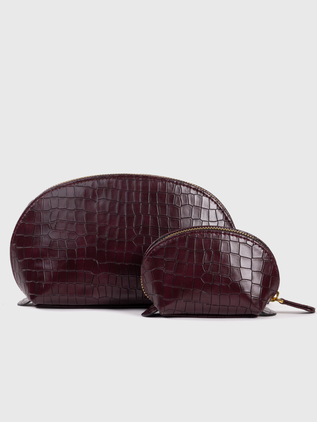 Beyond+ Croco Tote with Zipper Wine + Cosmos Pouch Combo