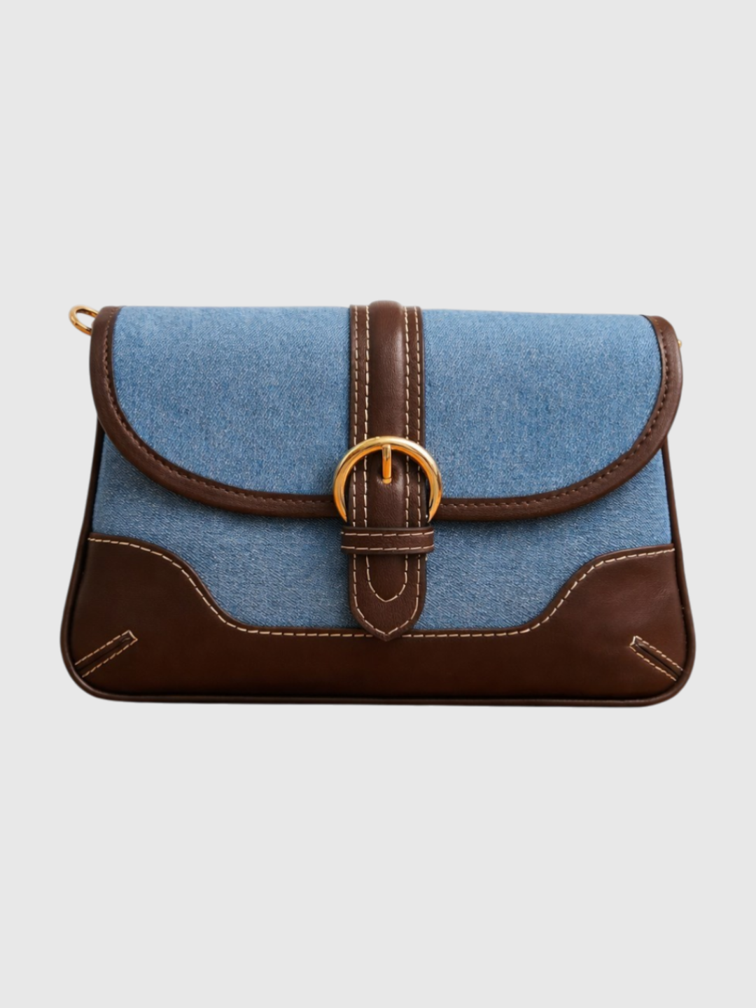 Aura Sling - Light Denim and Coffee Brown
