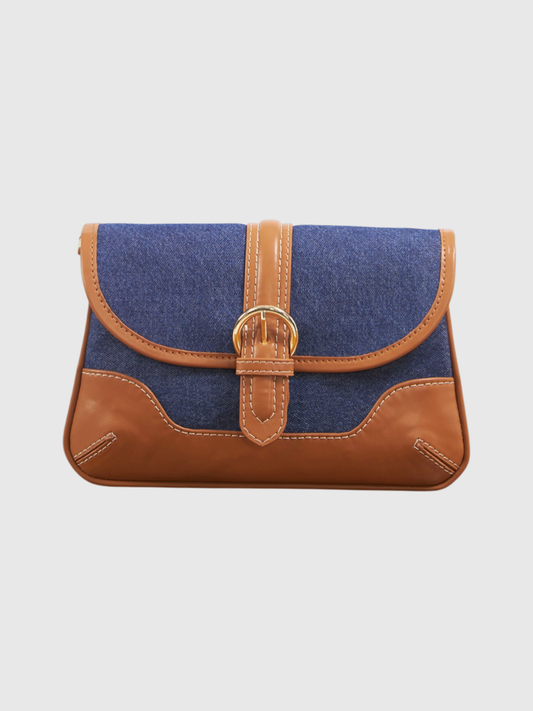 Aura Sling - Dark Denim and Tan