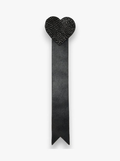 Valentine Heart Bookmark - Black