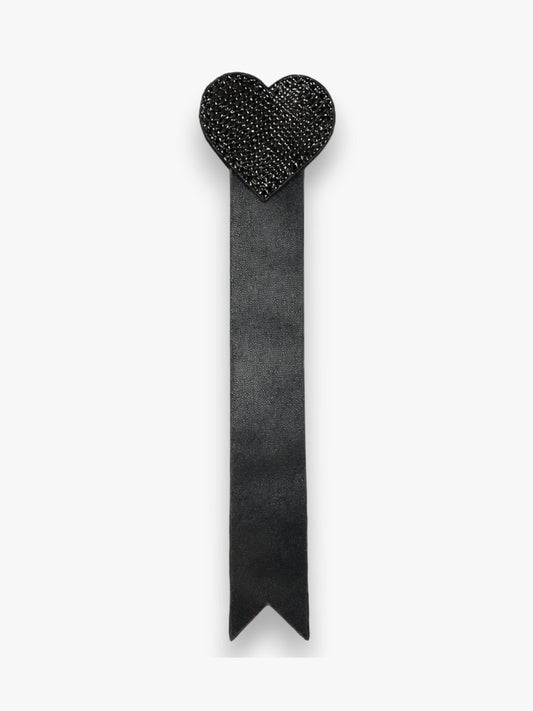Valentine Heart Bookmark - Black