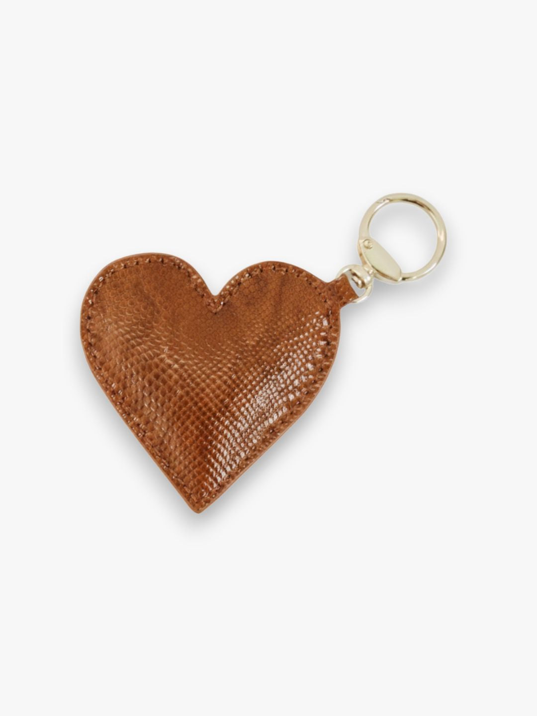 Valentine Heart Keyring - Tan