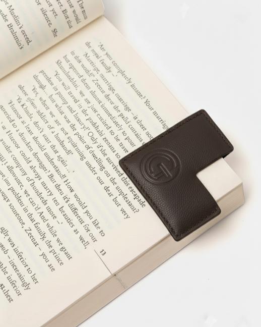 Square Corner Bookmark - Coffee Brown