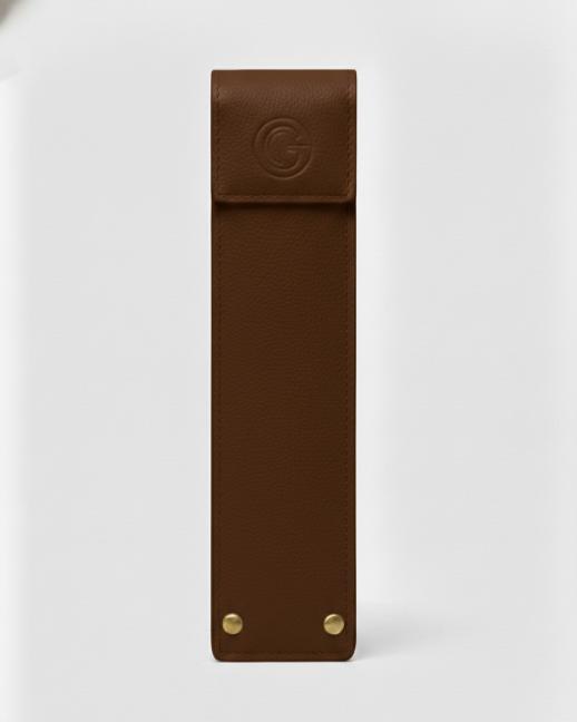 Riveted Stationery Case - Coffee Brown