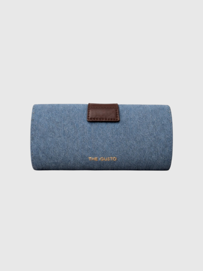 Barrel Clutch - Denim