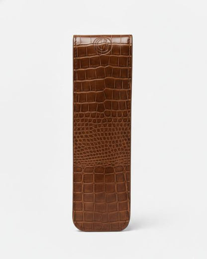 Parker Stationery Case - Croco Tan