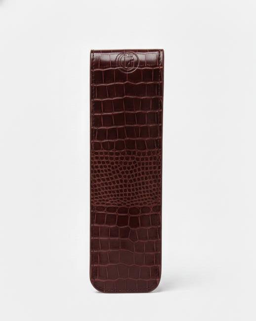 Parker Stationery Case - Croco Wine