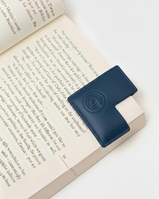 Square Corner Bookmark - Moss Blue