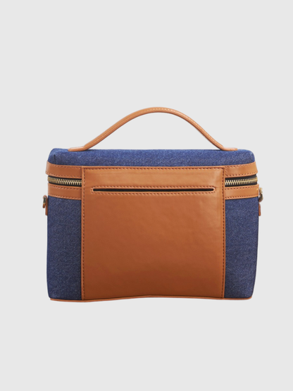 Bento Sling - Dark Denim and Tan