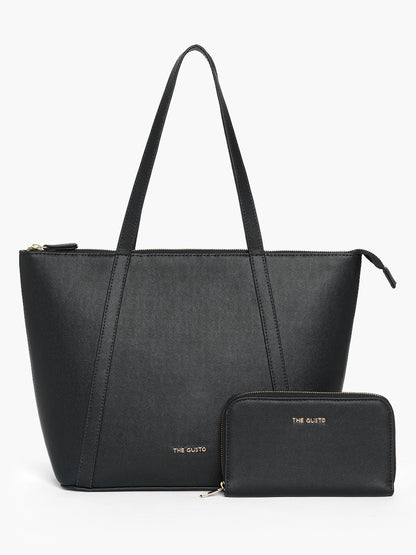 Aza Tote Black + Wallet Black