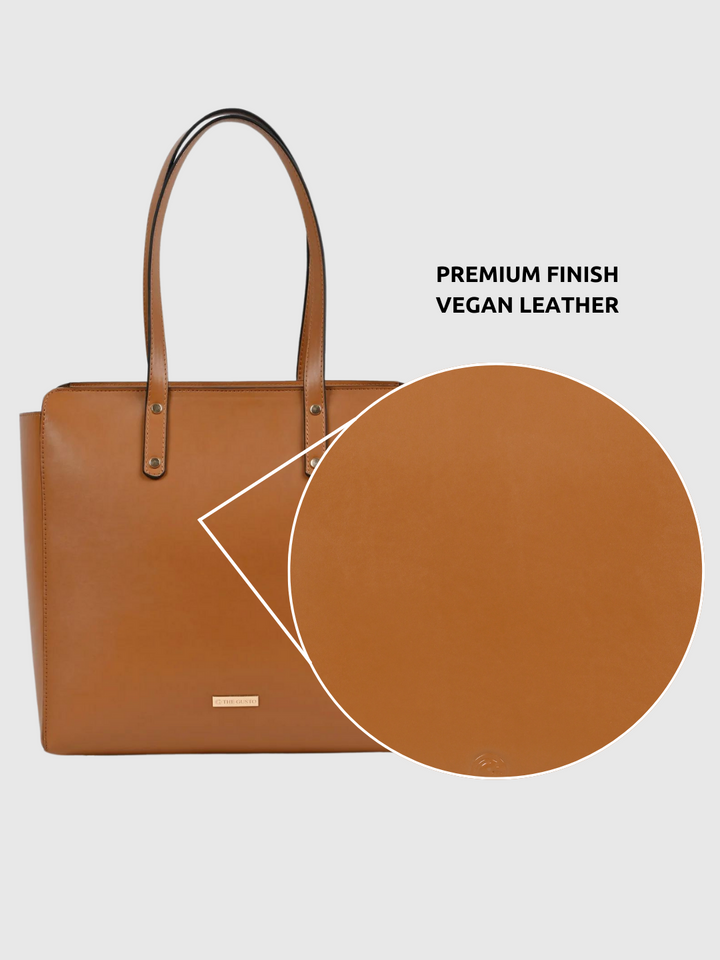 Beyond+ Tote with Zipper Tan